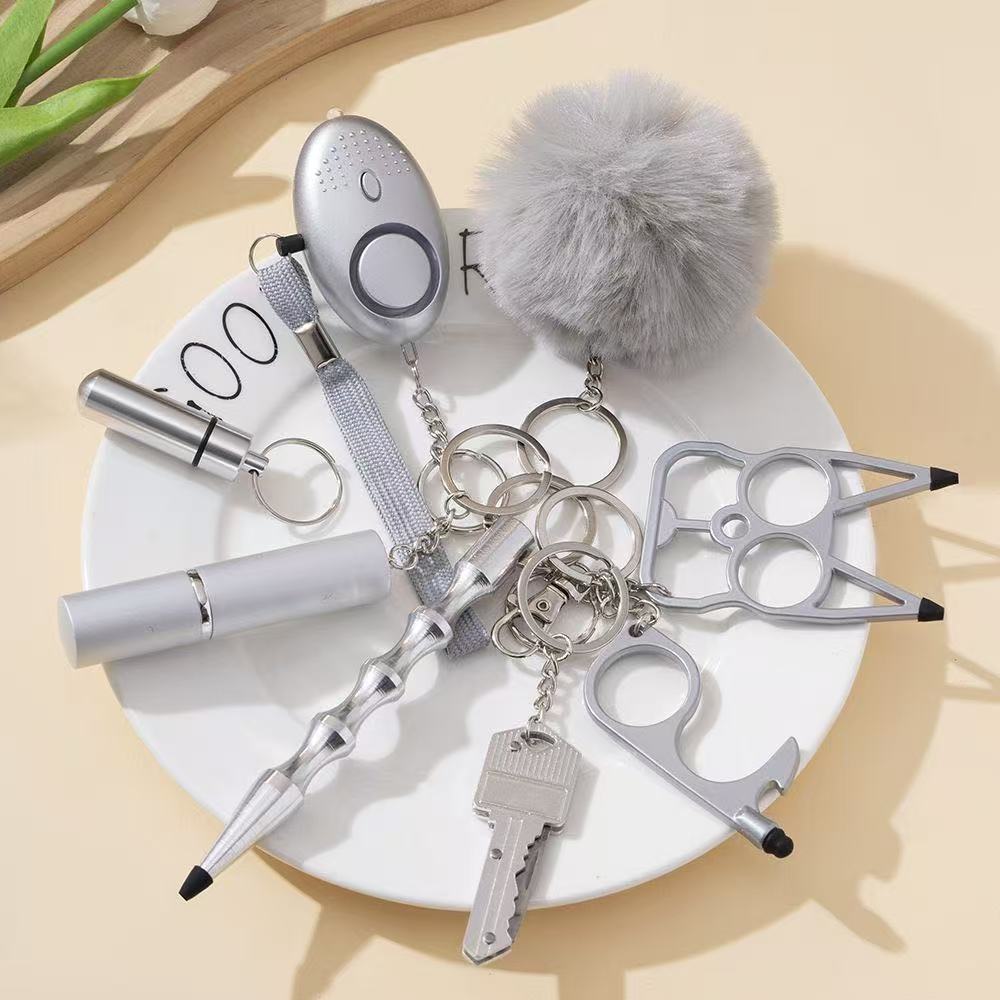 Outdoor Camping Safety Self-Defense Multi-Function Keychain