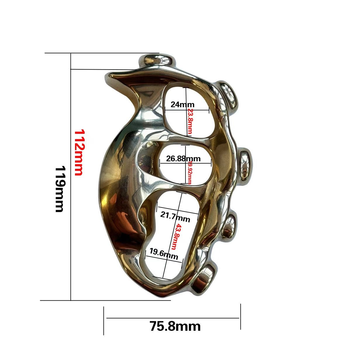 Solid Brass CNC Skull Knuckles
