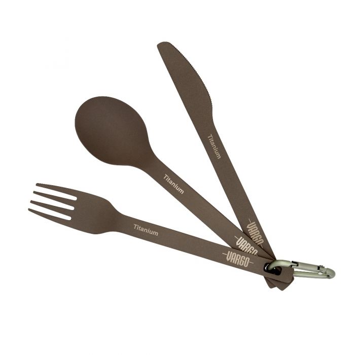 Vargo Titanium Spoon/Fork/Knife Set - Ultralight
