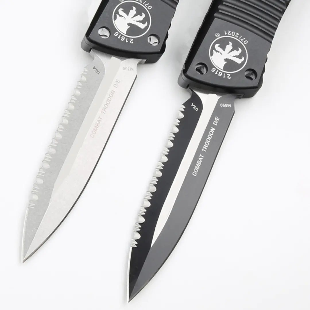 Microtech Black Handle Dragon OTF Knife