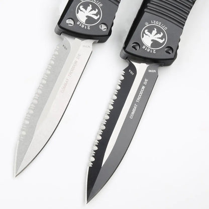 Microtech Black Handle Dragon OTF Knife
