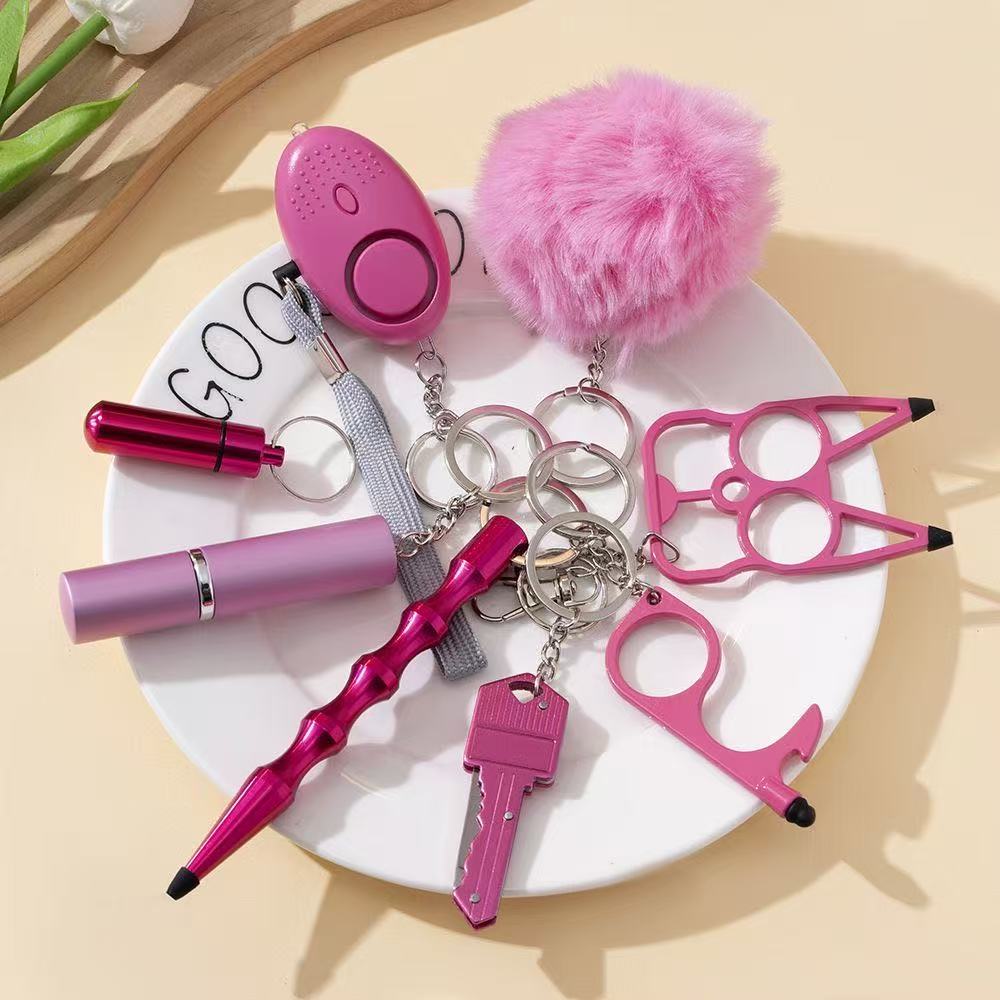 Outdoor Camping Safety Self-Defense Multi-Function Keychain