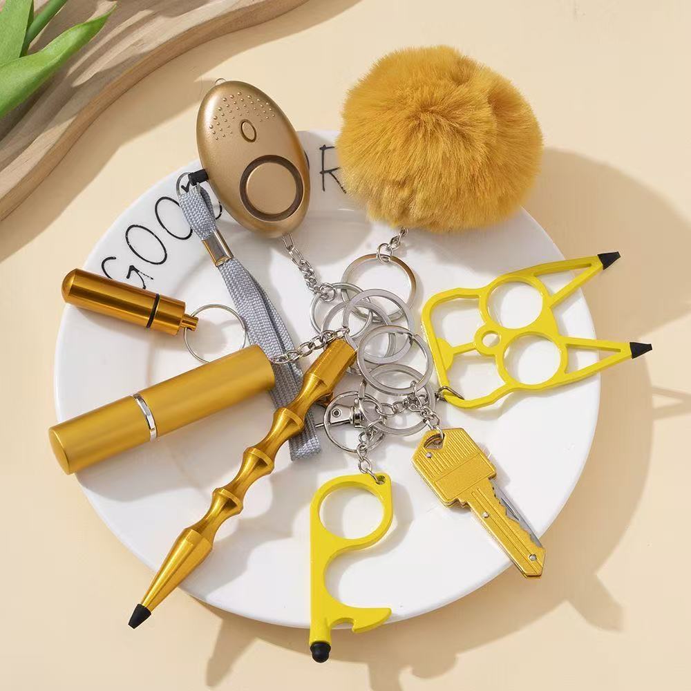 Outdoor Camping Safety Self-Defense Multi-Function Keychain