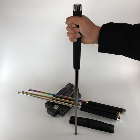 Self-defense three-section telescopic stick