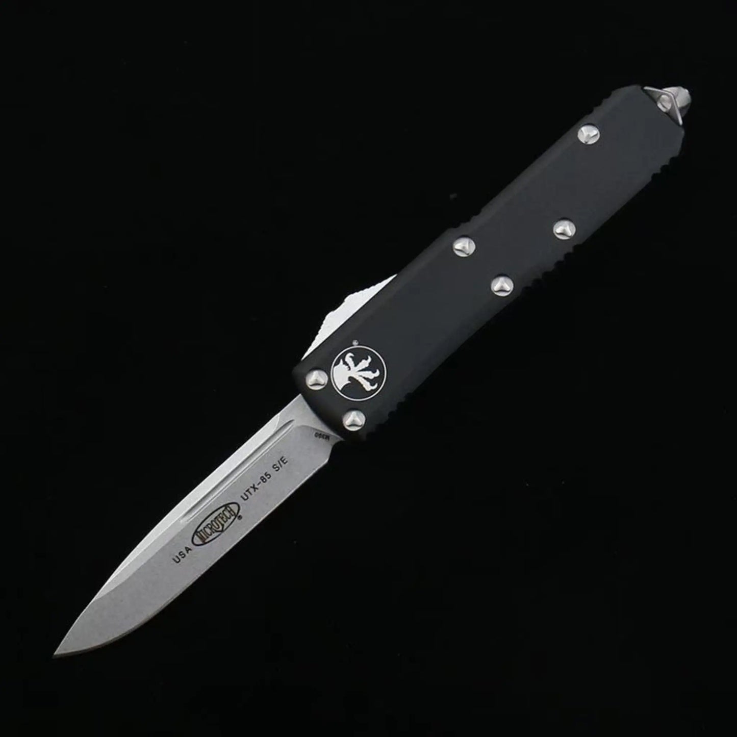 Microtech Black Handle UXT85 OTF Knife
