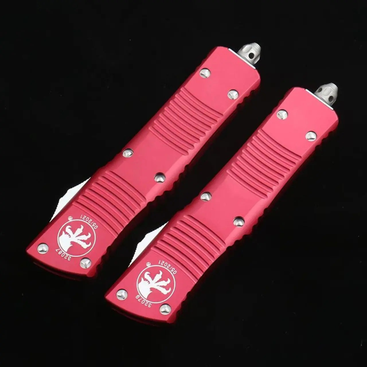 Microtech Red Handle Dragon OTF Knife