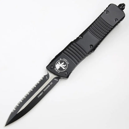 Microtech Black Handle Dragon OTF Knife