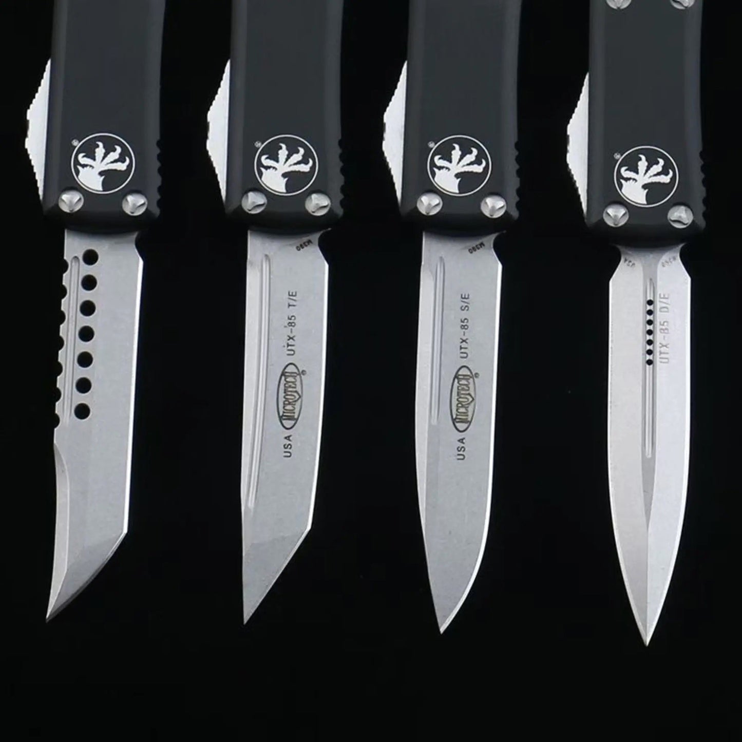 Microtech Black Handle UXT85 OTF Knife