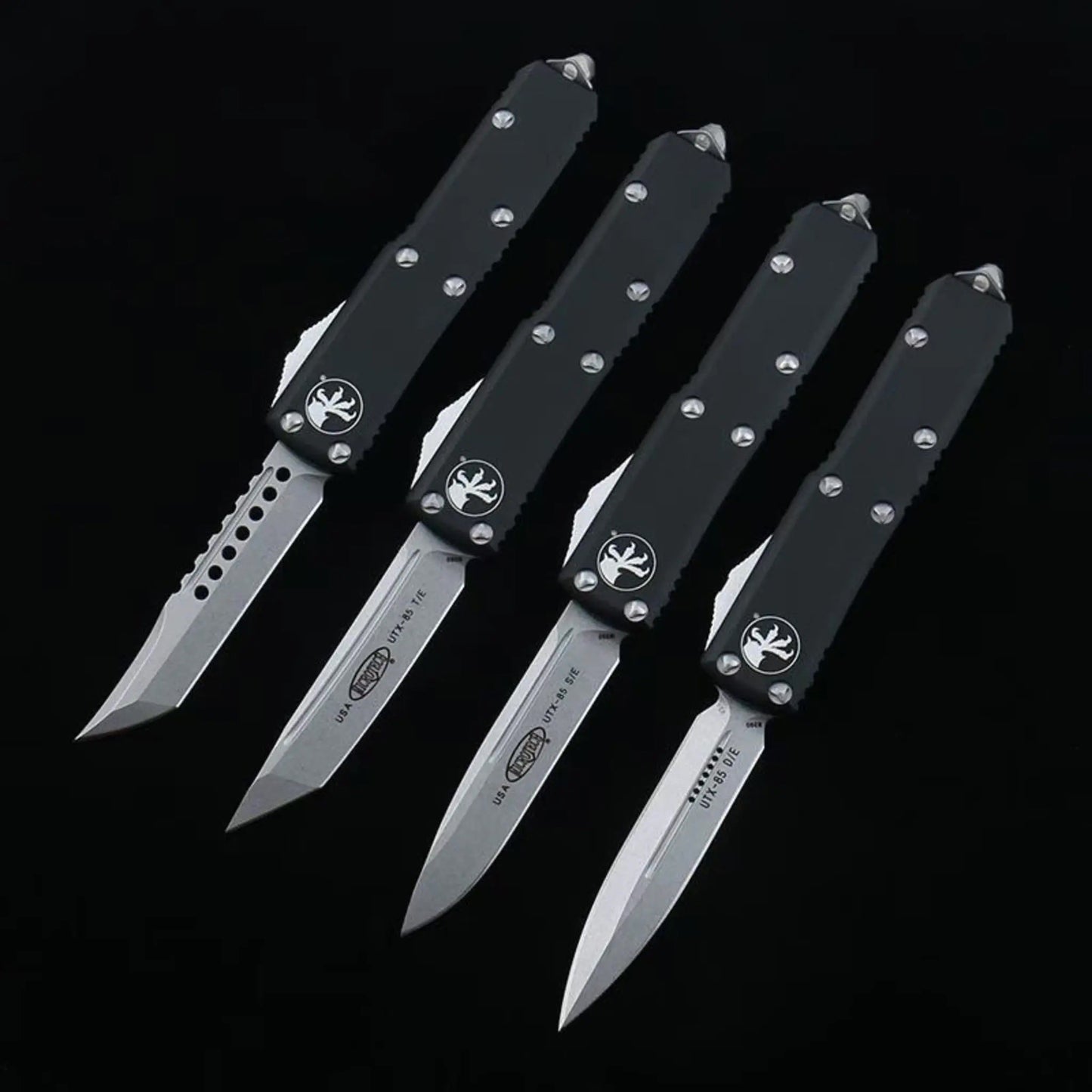 Microtech Black Handle UXT85 OTF Knife