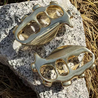 Solid Brass CNC Skull Knuckles