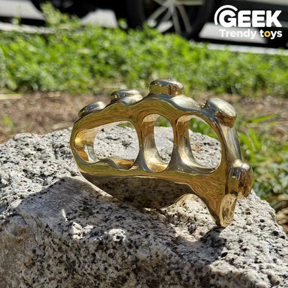 Solid Brass CNC Skull Knuckles
