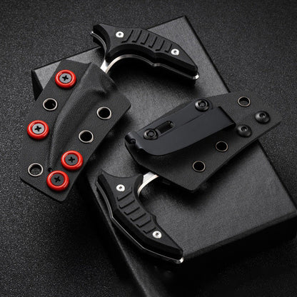 MicroTech Double Bee Shape Push Dagger - Serrated Blade