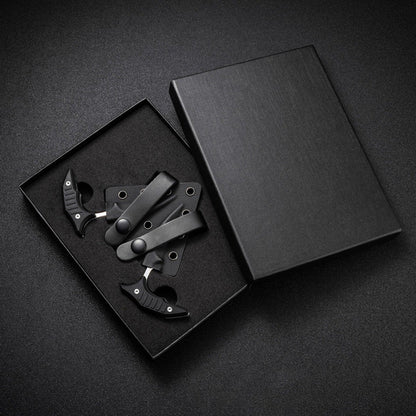 MicroTech Double Bee Shape Push Dagger - Serrated Blade