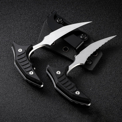 MicroTech Double Bee Shape Push Dagger - Serrated Blade