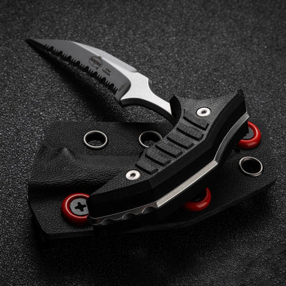 MicroTech Double Bee Shape Push Dagger - Serrated Blade