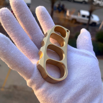 Precision Crafted Brass Titanium Alloy Stainless Steel Pea Pod Knuckle Duster