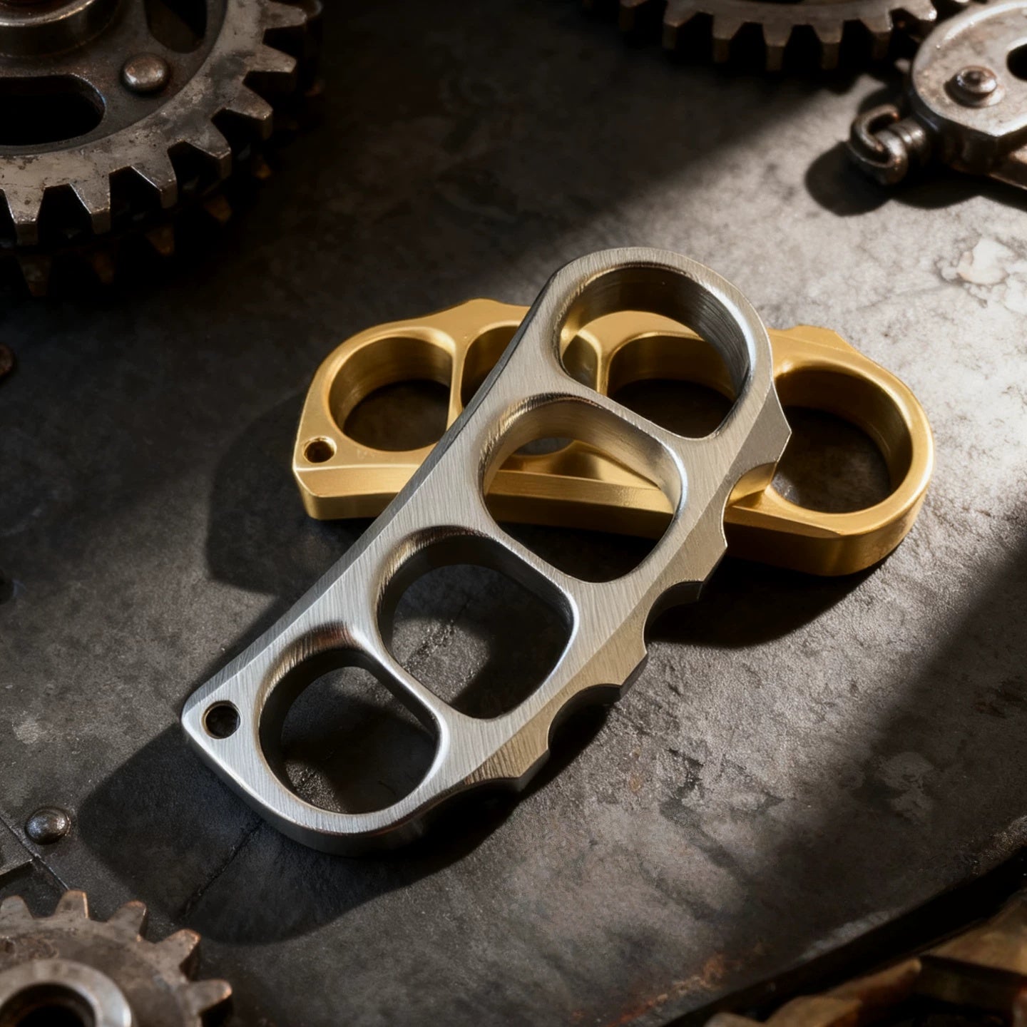 Precision Crafted Brass Titanium Alloy Stainless Steel Pea Pod Knuckle Duster