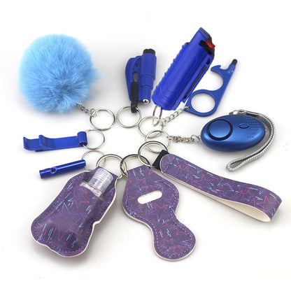 Pepper Spray Blank-Labeled Mace 11-Piece Safety Keychain Set