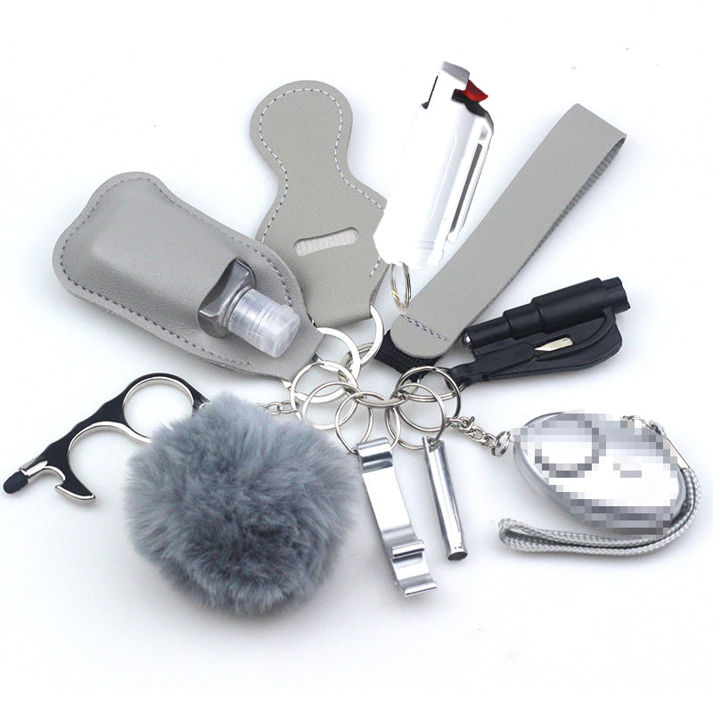 Pepper Spray Blank-Labeled Mace 11-Piece Safety Keychain Set