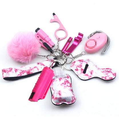 Pepper Spray Blank-Labeled Mace 11-Piece Safety Keychain Set