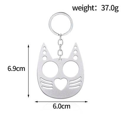 Kitty Cat Ears Self Defense Knuckles Keychain