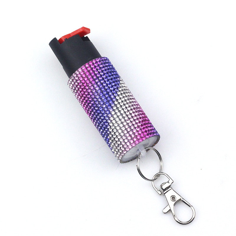 Bling-Jeweled Pepper Spray Self Defense Keychain