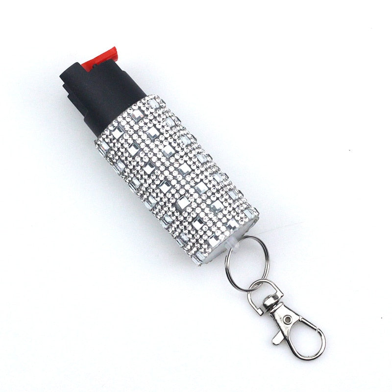 Bling-Jeweled Pepper Spray Self Defense Keychain