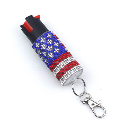 Bling-Jeweled Pepper Spray Self Defense Keychain