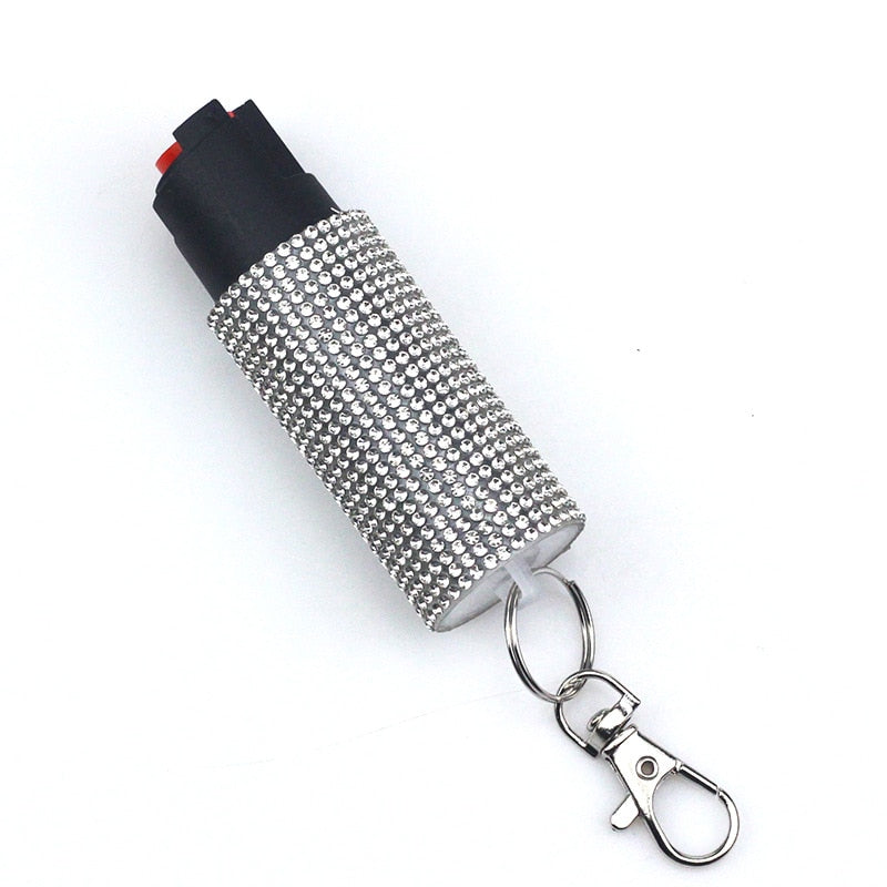 Bling-Jeweled Pepper Spray Self Defense Keychain