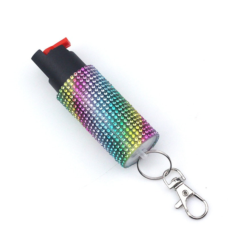 Bling-Jeweled Pepper Spray Self Defense Keychain
