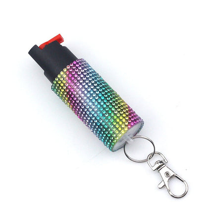 Bling-Jeweled Pepper Spray Self Defense Keychain