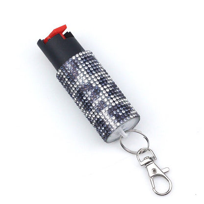 Bling-Jeweled Pepper Spray Self Defense Keychain