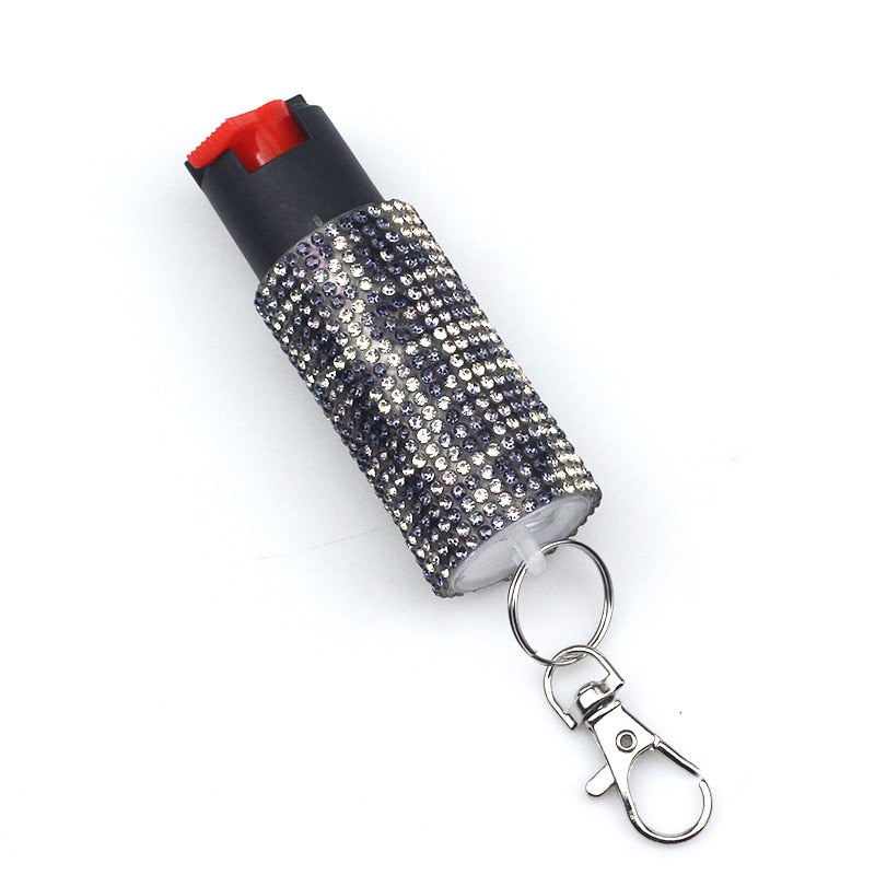 Bling-Jeweled Pepper Spray Self Defense Keychain
