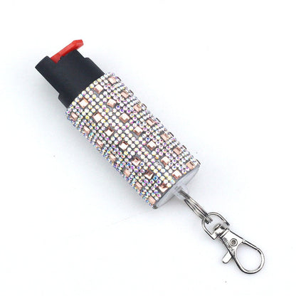 Bling-Jeweled Pepper Spray Self Defense Keychain