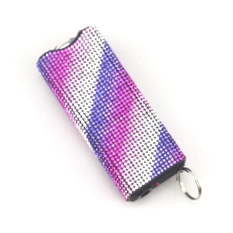 Bling-Jeweled Stun Gun Electroshocker Self Defense Keychain