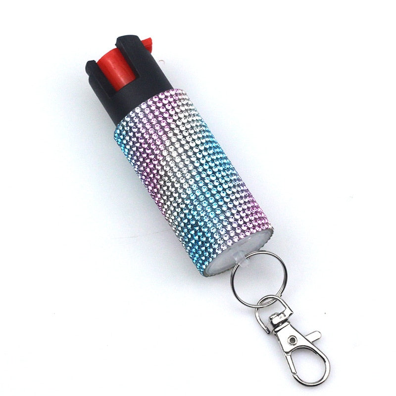 Bling-Jeweled Pepper Spray Self Defense Keychain