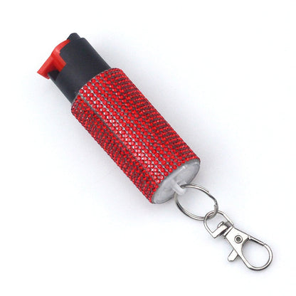 Bling-Jeweled Pepper Spray Self Defense Keychain
