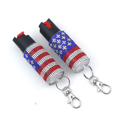Bling-Jeweled Pepper Spray Self Defense Keychain