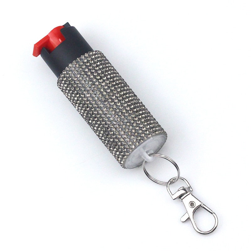 Bling-Jeweled Pepper Spray Self Defense Keychain