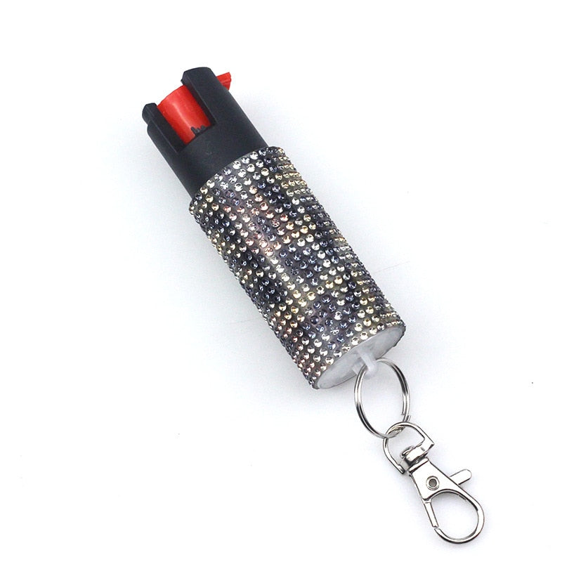 Bling-Jeweled Pepper Spray Self Defense Keychain