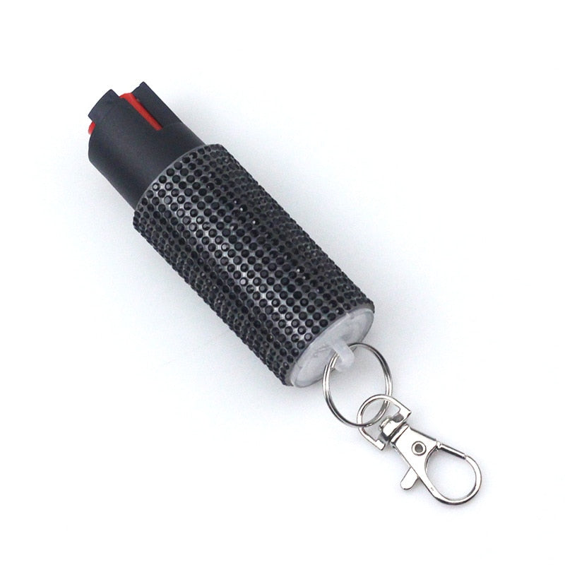 Bling-Jeweled Pepper Spray Self Defense Keychain