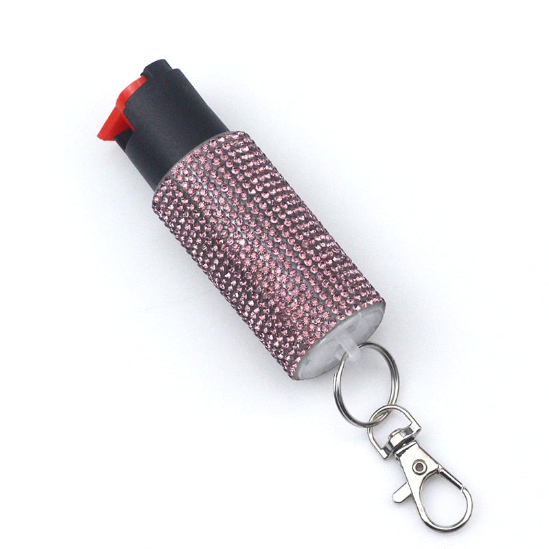 Bling-Jeweled Pepper Spray Self Defense Keychain