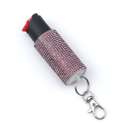 Bling-Jeweled Pepper Spray Self Defense Keychain