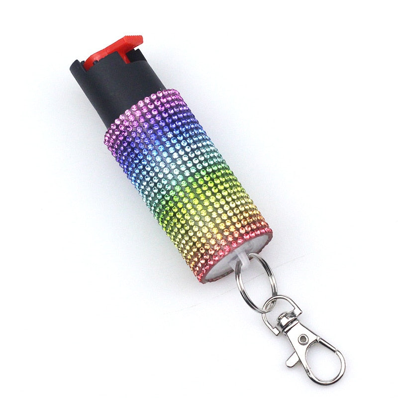 Bling-Jeweled Pepper Spray Self Defense Keychain