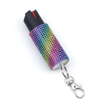 Bling-Jeweled Pepper Spray Self Defense Keychain