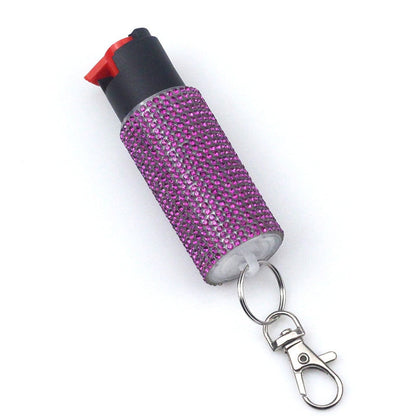 Bling-Jeweled Pepper Spray Self Defense Keychain