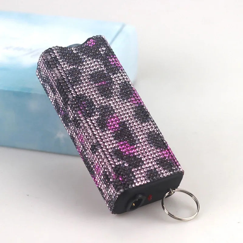 Bling-Jeweled Stun Gun Electroshocker Self Defense Keychain