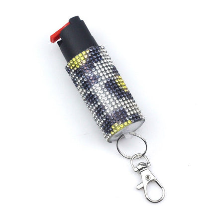 Bling-Jeweled Pepper Spray Self Defense Keychain