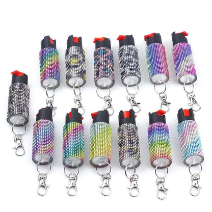 Bling-Jeweled Pepper Spray Self Defense Keychain