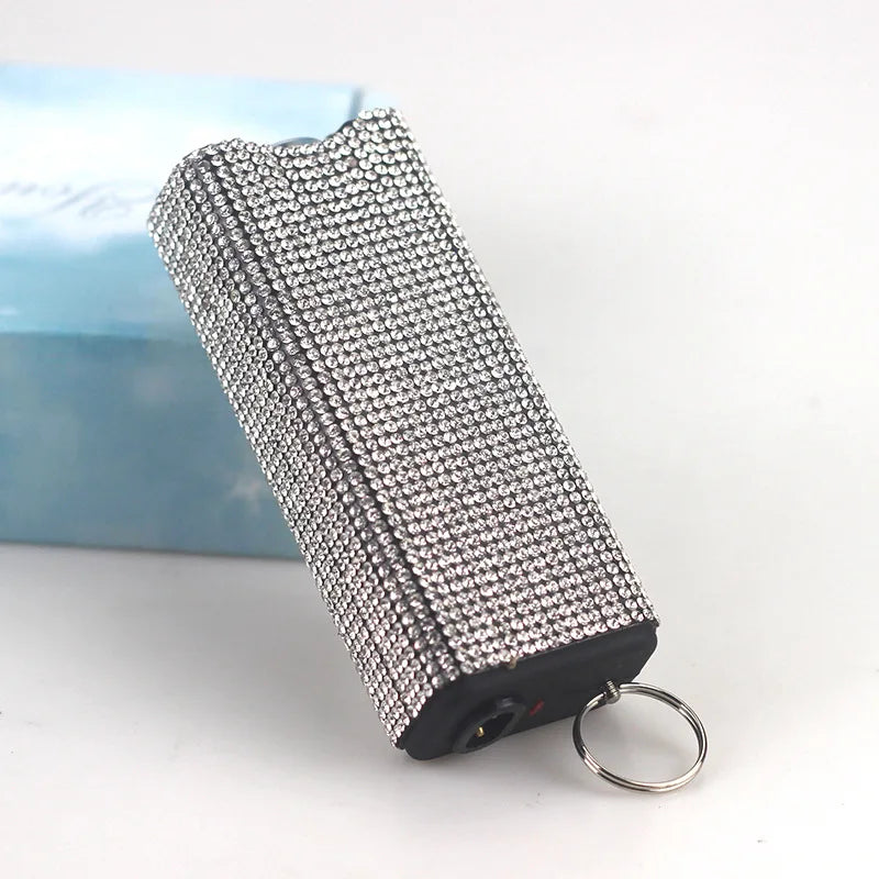 Bling-Jeweled Stun Gun Electroshocker Self Defense Keychain